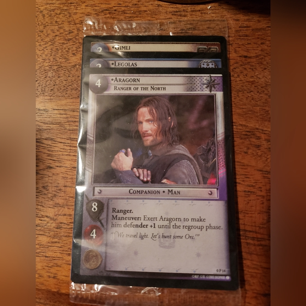BRAND NEW UNOPENED Lord Of The Rings Trading Cards (Aragorn, Legolas, Gimli)